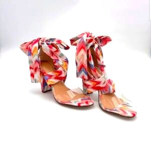 Sweet Rainbow Tie Ankle high heels